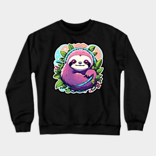 Sloth Illustration Crewneck Sweatshirt